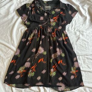 Urban Outfitters Floral Black Mini Dress